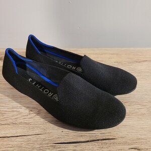 Rothy's The Loafer Black Knit SZ 7